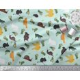 thumbnail image 3 of Soimoi Tissu Crêpe en Polyester Oiseaux, Imprimés d'Animaux Squirrel & Rabbit au Mètre, 52 Pouces de Large, 3 of 3