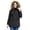Black, variant on Women Winter Fleece Hooded Thicken Parka Casual Long Sleeve Zipper Button Down Overcoat Jacket Trench Coat Outerwear