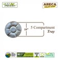 thumbnail image 2 of Plateau Rond à Compartiments/assiette Feuille de Palmier Areca Bio Mart/100 % Naturel/écoresponsable/usage Intensif et Réutilisable Compostable/jetable/biodégradable/fête à Thème, Mariage/Lot de 10, 50 Ou 100, 2 of 4