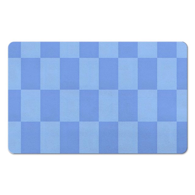 Stylish Checkered Bathroom Runner Rug - 20x32 in Non-Slip Long Bath Mat, Water Absorbent, Soft & Luxurious Microfiber, Machine Washable.
