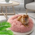 thumbnail image 2 of Labymos Cat Bed Dog Bed Soft Plush Round Pet Bed Warming Washable Round Bed, 2 of 8