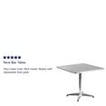 thumbnail image 3 of Pemberly Row Table Bistro Carrée Contemporaine en Aluminium et Acier de 31,5 Po, 3 of 4