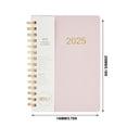 thumbnail image 3 of Meitianfacai Bloc-Notes Calendrier 2025 Calendrier Anglais Calendrier A5 Ce Livre à Spirale, Rose, 3 of 6
