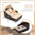thumbnail image 3 of Costway Patio PE Rattan Daybed with Retractable Canopy Soft Cushions and Extra Pillows, 3 of 10
