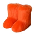 thumbnail image 2 of LSLJS Bottes d'Hiver pour Femmes Bout Rond Imitation Plus Cachemire Bottes de Neige Confortables Peluche Chaudes Courtes Bottillons de Neige Chaussures Plates Bottes Mi-Mollet Extérieur Intérieur, 2 of 7