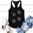 thumbnail image 4 of CEHVOM Women‘s Casual Solid Color Round Neck Colorful Sequin Printed Vest Top, 4 of 4