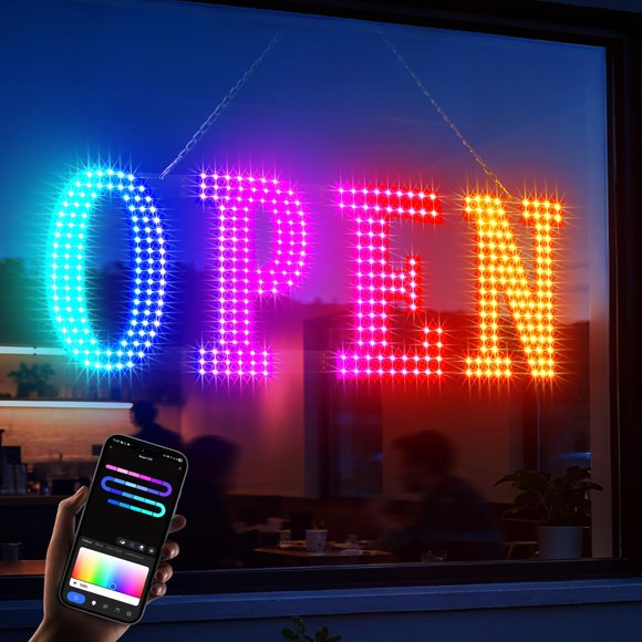 LED Open Sign LemonNova 122cm x 40cm w/ 16 Million Colors