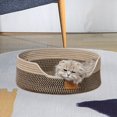 thumbnail image 2 of Panier de Lit Tissé pour Chat Protection des Meubles Toutes Saisons Lit de Repos Marron 40cm, 2 of 8