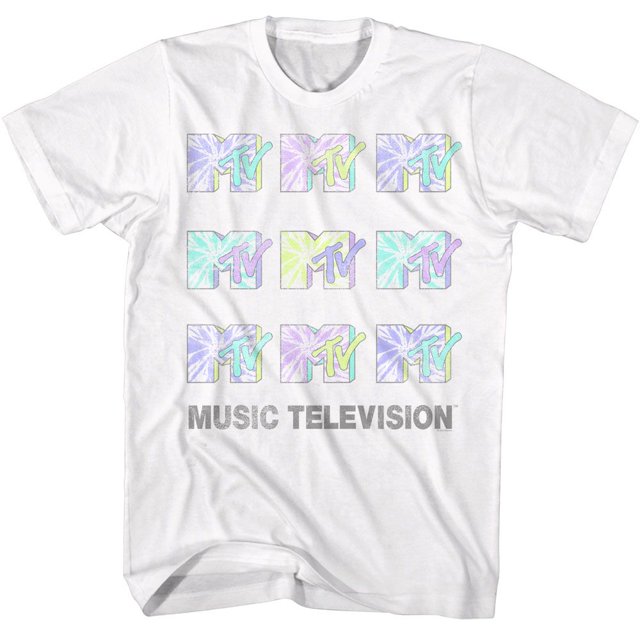 T-Shirt pour Adulte Blanc à Logo Teinture sur Nœuds MTV S