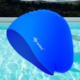 thumbnail image 3 of Silicone Long Hair Swim Hat High Elasticity Ear Protection Flexible Swimming Hat Blue, 3 of 7