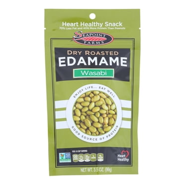 Seapoint Farms Edamames Rôtis à Sec - Wasabi Épicé - Caisse de 12 - 3,5 Oz
