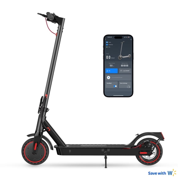 iScooter i9 Electric Scooter, 30 KM Long Range & 30 KM/H E-Scooter, 350W Powerful Motor, Smart App, Dual Brake, Folding Electric Scooter for Adults & Kids Commuting