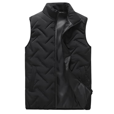 Pisexur Gilet Matelassé pour Homme Manteau d'Hiver Chaud Extérieur Sans Manches Léger Résistant à l'Eau Gilets m à 5TG