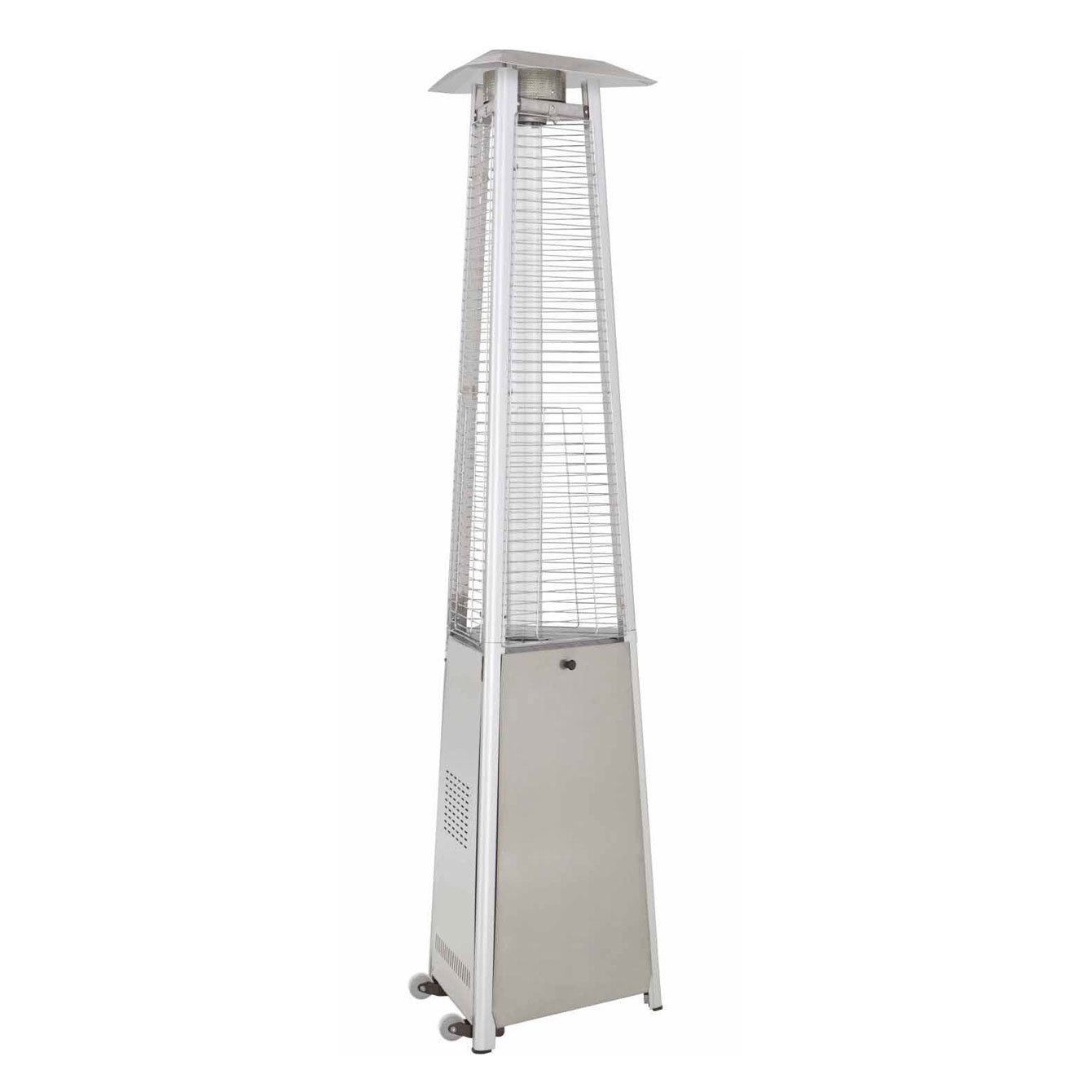 AZ Patio Heaters Chauffage au Propane Liquide en Tube de Verre Triangulaire, Acier Inoxydable