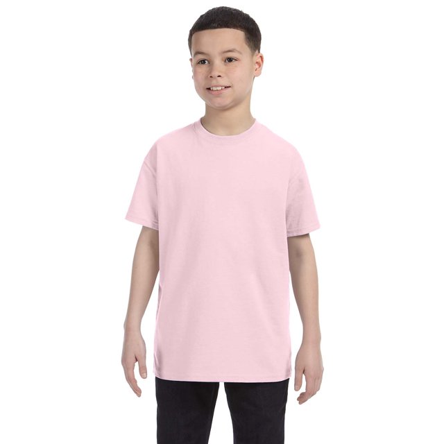 Jerzees Big Boy's Rib Collar Tear Away Label T-Shirt, Style 29B