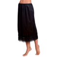 thumbnail image 1 of Jupe-culotte Mi-Longue pour Femmes Imitation Soie Dentelle Jupe-Culotte Mi-Longue Rallonge Noir G, 1 of 4