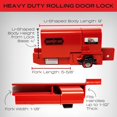 thumbnail image 3 of Equipment Lock Heavy Duty Rolling Door Lock - Roll Up Door Lock System - Maximum Security Storage Container Lock Box Truck Lock and Trailer Lock - Keyed Security (Keyed Differently), 3 of 5