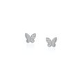 thumbnail image 1 of Mercie Boucles d'Oreilles Clous Papillon en Argent Sterling Plaqué Rhodium avec Zircon Cubique, Bijoux Délicats pour Femmes, 1 of 8