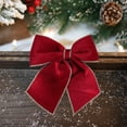 thumbnail image 3 of Wooowa Christmas Small-Size Gold-Trimmed Velvet Bows, Luxe Festive Decor for Gift Bags & Tabletop, 3 of 7