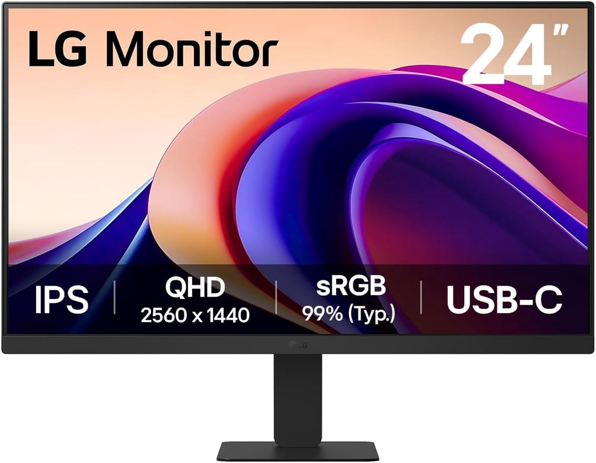 LG 24", 2560 x 1440, Black, 24U631A-B