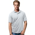 thumbnail image 1 of Hanes Cotton-Blend Men`s Jersey Polo, L, Light Steel, 1 of 3