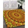 thumbnail image 3 of Ahgly Company Tapis d'Intérieur Rectangulaire Transitionnel Jaune Lavable à la Machine, 5 Pieds x 8 Pieds, 3 of 7