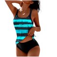 thumbnail image 1 of Xdegoge Plus Size Clearance Two Piece Women's Swimsuit Tankini Printed Tummy Control Bathing Suits Full Coverage Swim Suits with Shorts Bathing Suits Set Plus Size 2 Piece Tankinis Swimwear, 1 of 5