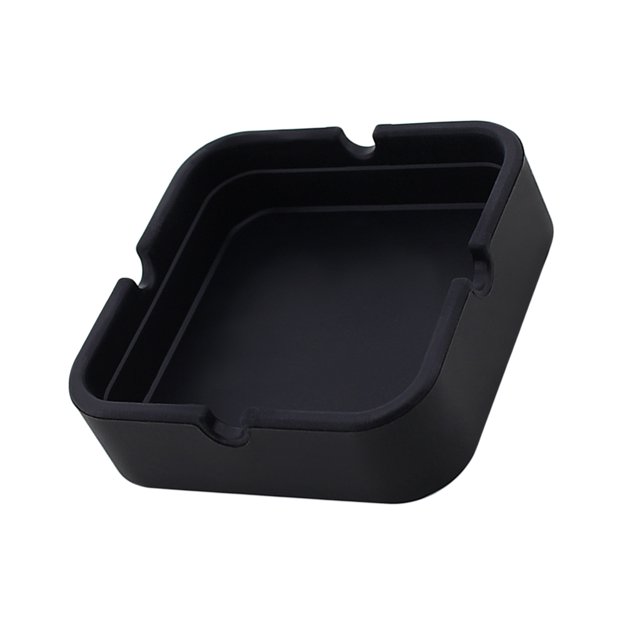 Abbracc Silicone Square Cendrier Résistant à la Chaleur Cendrier Chaud Noir
