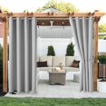 thumbnail image 3 of VogueV Rideau de Patio Extérieur Imperméable 52x54 Pouces - Rideaux Occultants Isolés Thermiquement pour Cuisine/salon Gris, 3 of 6