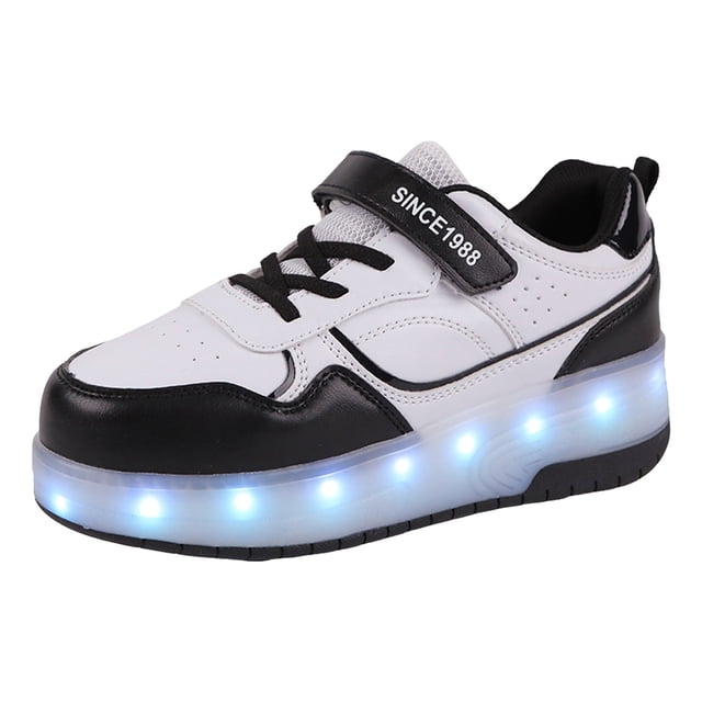 FhsagQ Bottes Enfants Chaussures d'Hiver Pointure 5.5 Chaussures pour Enfants Espadrilles à Semelles Épaisses avec Roues Chaussures Légères à la Mode Espadrilles à Roulettes Rechargeables par Usb Chaussures d'Hiver pour Filles Pointure 5 Noir Pointure 38