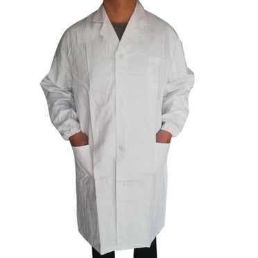 XZNGL Women Men Unisex Lab Coat Long Sleeve White Outwear Blouse With Pockets