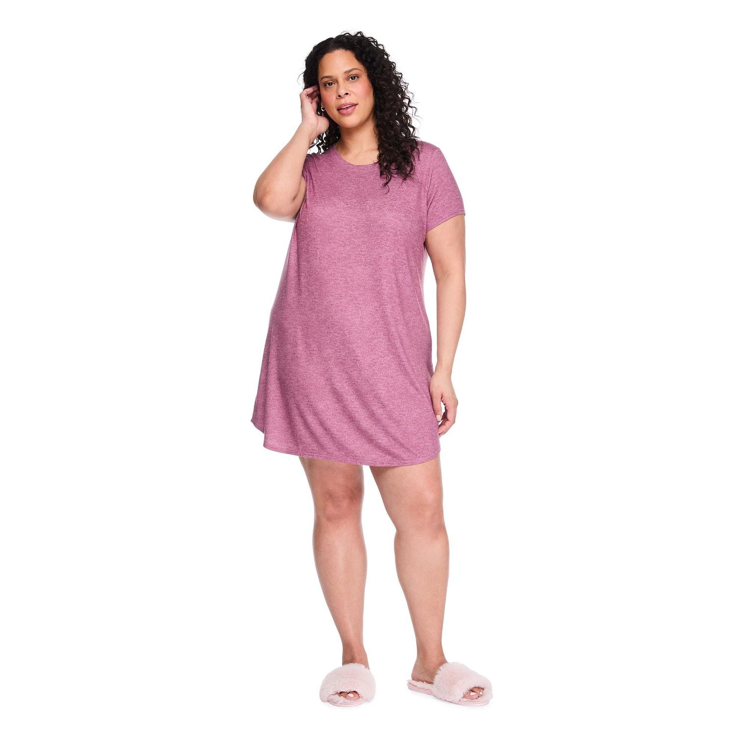 Chemise de nuit à manches courtes George Plus pour femmes