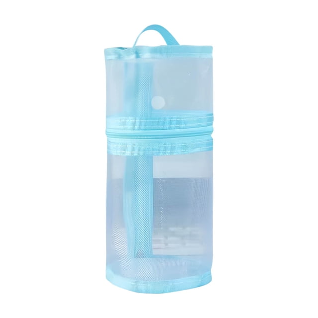Grand Sac en Maille Sac à Stylos Polyvalent Sac à Stylos en Maille Transparent Sac à Stylos Circulaire Sac à Stylos Cylindrique Sac à Stylos Vertical de Grande Valeur Boîte de Papeterie