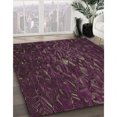 thumbnail image 3 of Ahgly Company Tapis d'Intérieur Lavable en Machine Carré Transitionnel Lys Violet, 5 Pieds Carré, 3 of 7