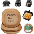 thumbnail image 1 of 100 Pcs Non-Stick Disposable Parchment Paper Pads Air Fryer Liners Compatible with Ninja AG301 Indoor Grill Air Fryer, 1 of 6