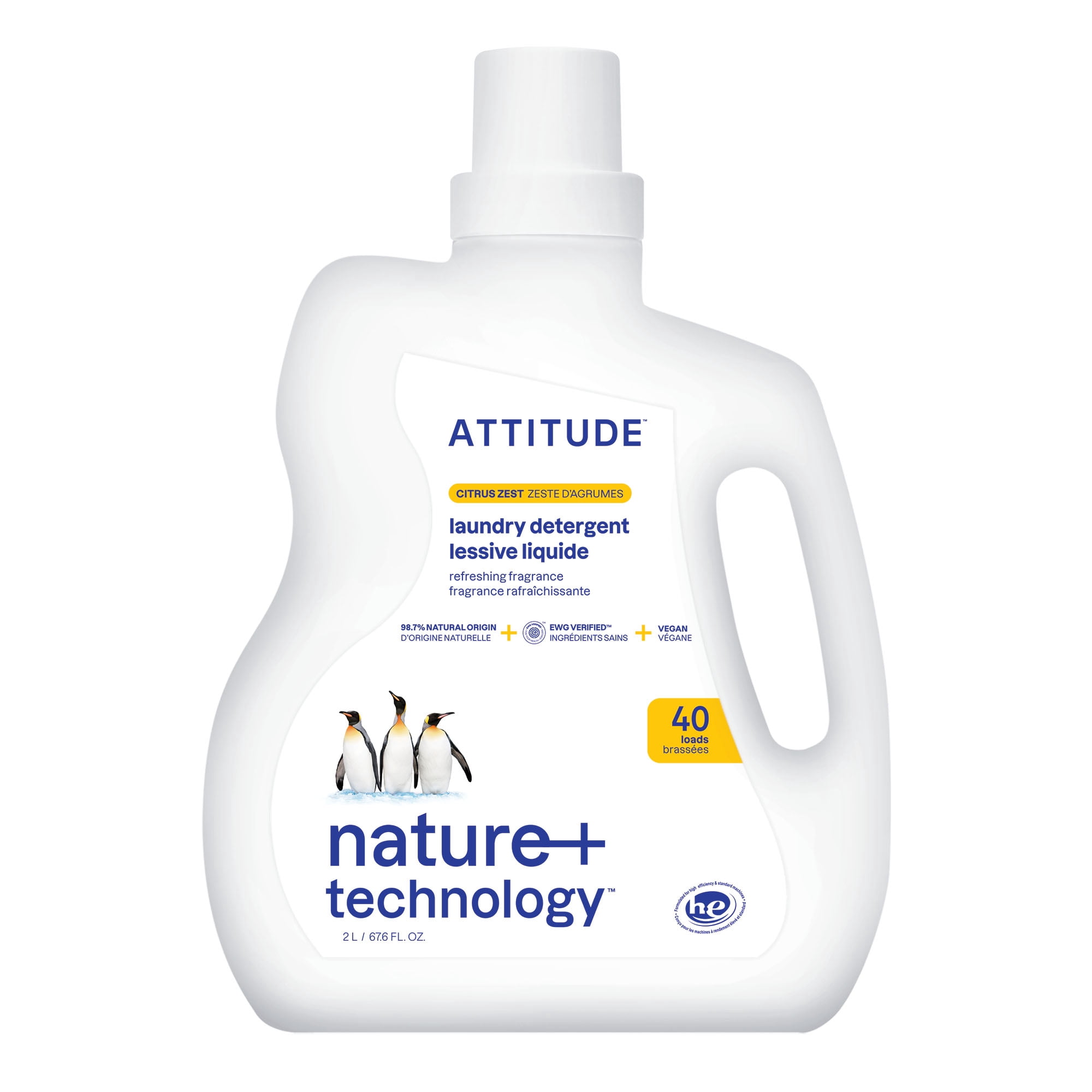 Attitude Laundry Detergent Citrus Zest (40 Loads) 2L