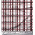 thumbnail image 1 of Soimoi Brown Poly Georgette Fabric Gingham Check Decor Fabric Printed Yard 42 Inch Wide, 1 of 5