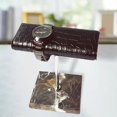 thumbnail image 4 of jifeng PU Leather Watch Holder Display Stand Base Storage Bar Black Organizer Crocodile pattern, 4 of 7