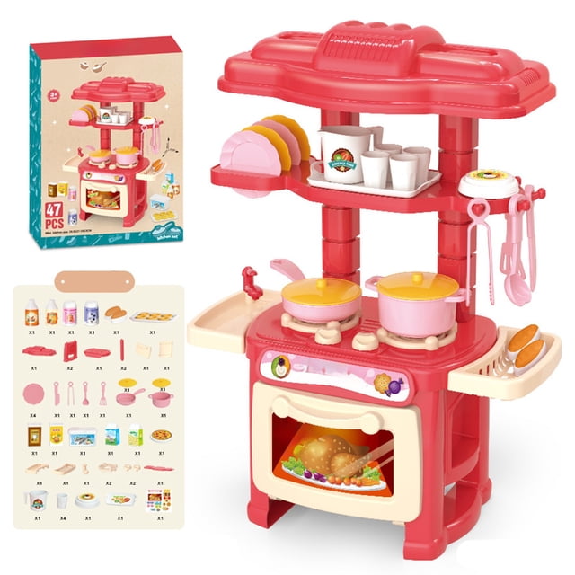 Kids Kitchen Playset,Pretend Cooking Toy,Mini Kitchenware Set,Simulation Cooking Toy,Role Play Toy,Educational Play Toy,Kids Cooking Game,Pretend Play Kitchen,Interactive Toy Set