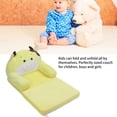 thumbnail image 3 of Plush Foldable Kids Sofa, Pattern Children Couch Backrest Armchair Bed With Pocket And Handle, Upholstered 2 In 1 Flip Open Infant Baby  For Living Room Bedroom, 3 of 8