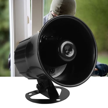 Horn Alarm Siren, 12V 115dB Treble Speaker Wire  Horn Alarm Siren Speaker Burglar Alarm System for  Shop Security