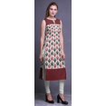 thumbnail image 3 of Bimba Tuniques Droites pour Femmes Imprimées Sans Manches Kurti Décontractée Robe X-Small, 3 of 5