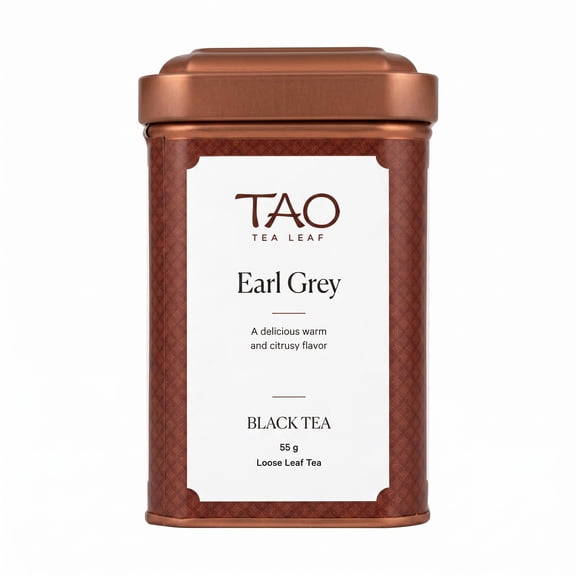 Tao Tea Leaf Thé Noir Earl Grey, Boîte de Thé en Vrac 55 g