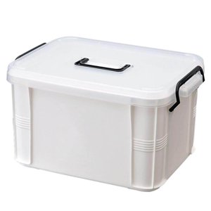 First Aid Kit Plastics Pouch Handle Storage Medicine Supplies Dust-proof Storage Cases Convenient Simple Style Household Supply Medical Case