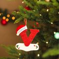 thumbnail image 4 of Agiferg Noël Petit Chapeau Rouge Lettre Pendentif DIY Nom Inscriptible 26 Lettre Pendentif 5PCS, 4 of 4
