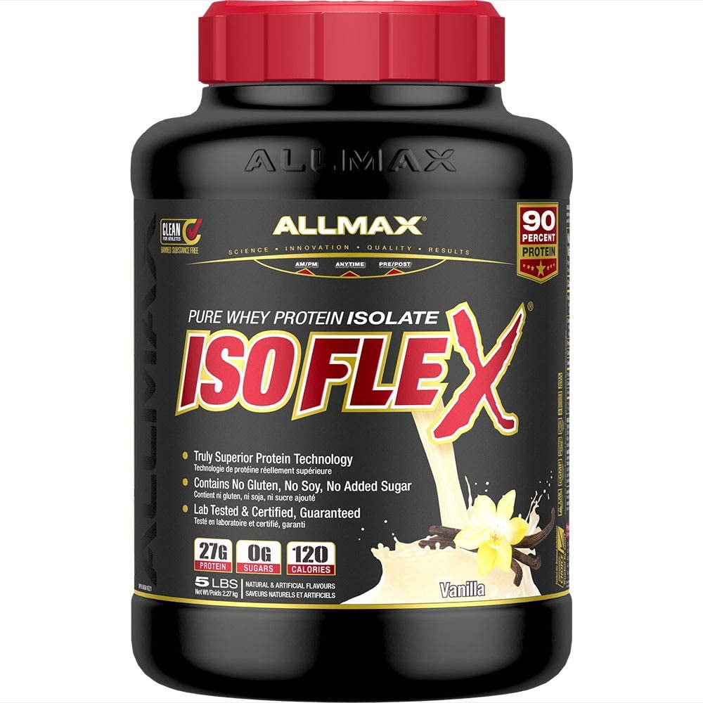 ALLMAX NUTRITION ISOFLEX - 100% Ultra-Pure Whey Protein Isolate, Vanilla 5lb