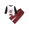 thumbnail image 2 of goowrom Family Christmas Pajamas Elk Raglan Tops Plaid Trousers, 2 of 10