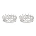 thumbnail image 4 of ZheElen Alloy Durable And Non-deforming Rhinestone For Wedding Or Cosplay Family Wedding Hair Crown Silver  + white 2Set, 4 of 6