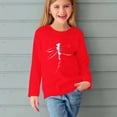 thumbnail image 5 of T-shirts à Manches Longues pour Filles, Col Rond, en Coton, Imprimé Libellule, T-Shirts Décontractés d'Automne et de Printemps, T-Shirts Graphiques Basiques pour Enfants (9 Ans, Rouge), 5 of 5