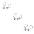 thumbnail image 1 of yingyy 1/2/3/5 2 Pieces Curtain Tieback Round Polyester Replacement Simple Style Household Kitchen Sunshade Drape Fixing Fastener Silver 3PCS, 1 of 6